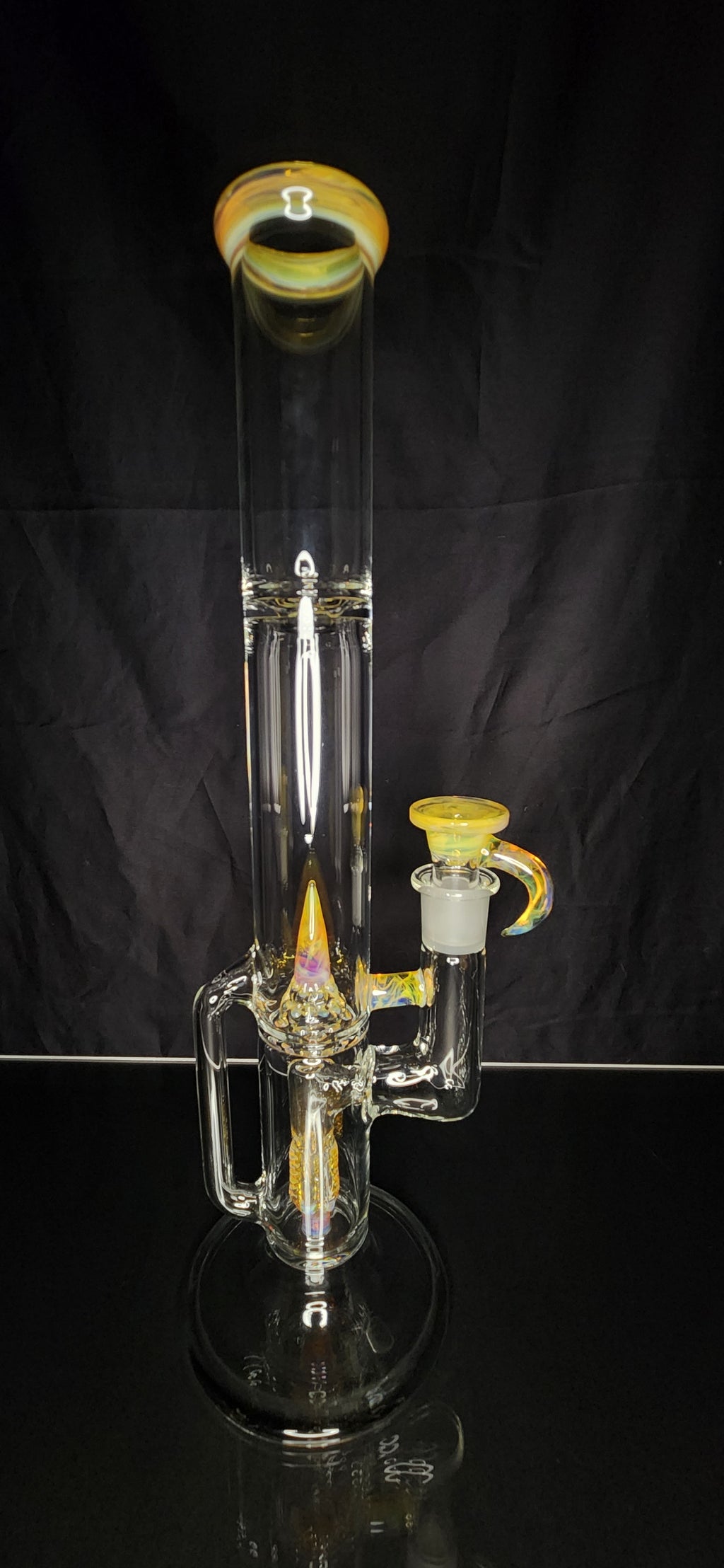 16" Oekp Glass Lighthouse To O Cap With Drain In NS Yellow